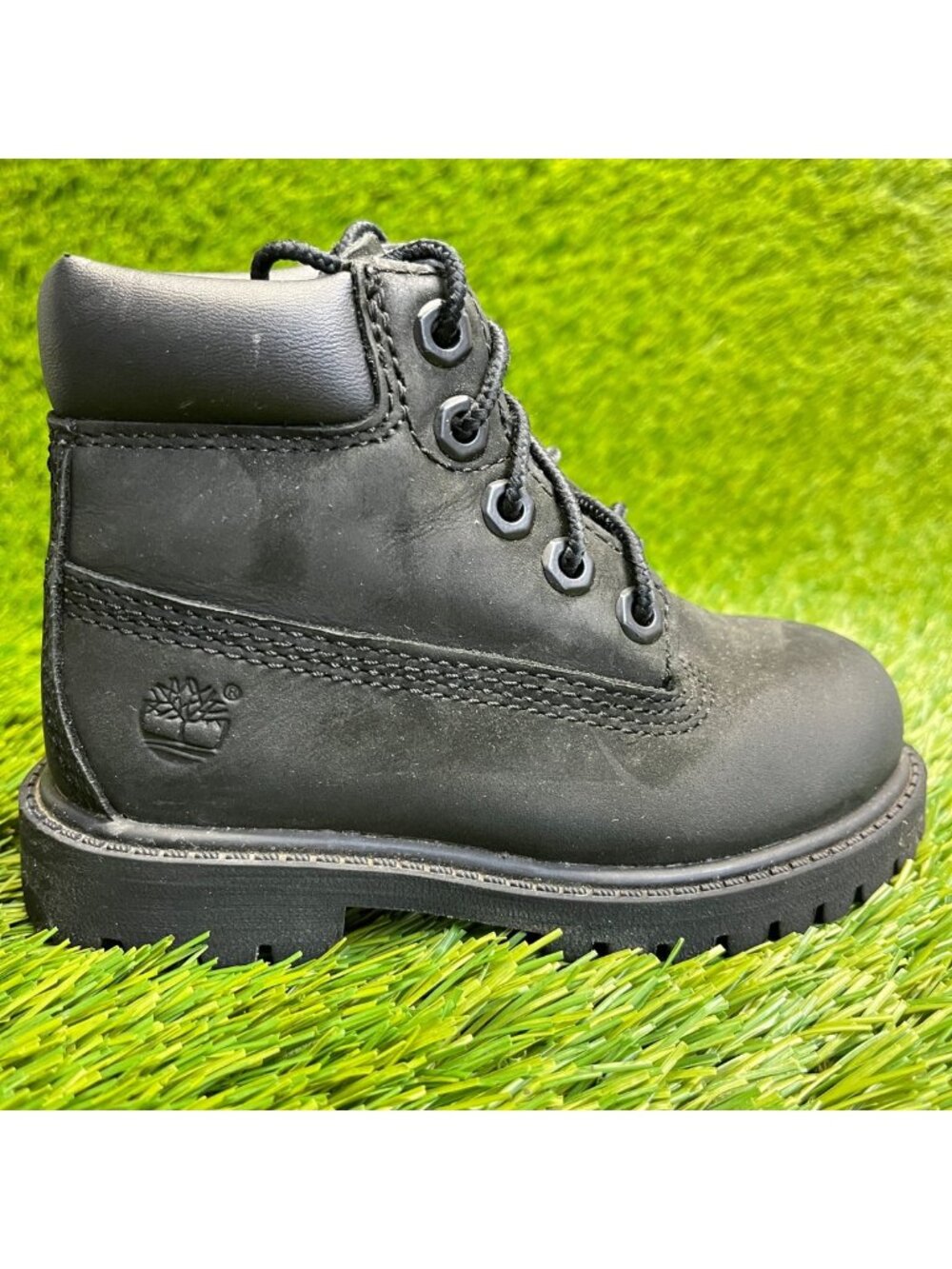 Timberland 6-Inch Premium Toddler‎ Size 7C Black Athletic Waterproof Boots Shoes